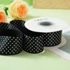 Fita de Poliéster de Bolinhas Importada do Japão de 4cm com Bolinhas Brilhantes Acessórios de Laço de Fita Macaron de Bolinhas Acessórios de Cabelo DIY Fita