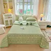 Novo colcha matelassada de algodão fofo e veludo de leite, capa de cama de solteiro, colcha, peça única, conjunto de cama, adequado para todas as estações