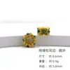 Prata 925 banhada a ouro banhada a ouro turquesa natural anel de corrida contas de transferência contas de furo grande acessórios de cordão para pulseira colar DIY