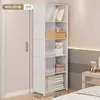 Guarda-roupa simples com cortina, prateleira de armazenamento multicamadas, armário estante para casa, armário de armazenamento, estante multifuncional