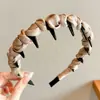 Pinzas para el Cabello de Tela de Alta Gama Estilo Coreano, Diademas Muy Bonitas para Mujer, Diseño de Corona Alta Que No Aprieta la Cabeza, Hace que el Rostro Luzca Más Pequeño, Accesorio para el Cabello de Diadema Exterior