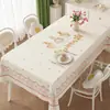 2026 Novo Estilo Toalha de Mesa Impermeável à Prova de Óleo Lavável Resistente ao Calor Capa de Mesa Estilo Creme Luxo Leve High-End Pano Retangular para Cobertura
