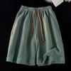 Shorts Plisados de Seda de Hielo para Hombre Verano Secado Rápido Pantalones de Playa Marca de Moda Sueltos Talla Extra Deportivos Delgados Casuales de Moda