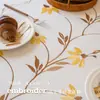 Toalha de mesa feita de algodão e linho, à prova d'água e resistente a óleo, espessa, cor lisa, design simples, toque de alta qualidade, estilo nórdico, adequada para mesas de jantar e mesas de centro