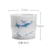 Mi Yan Cerámica Hecha a Mano Taza Maestra de Neumático Delgado para el Hogar Taza de Té Grande Creativa de Bambú Taza de Degustación de Té Bambú Pintado a Mano Taza Individual