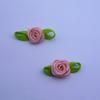 Accesorios de joyería Accesorios de ropa Poliéster 1 Plus Hoja Rosa Flor pequeña Hoja verde Rosa