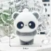 Llavero Colgante de Peluche de Animal de Dibujos Animados Lindo Colgante de Pareja de Pandas para Mochila Accesorios Pequeños DIY