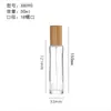 Botellas de Perfume Cilíndricas en Stock 30/50/100ml Botellas de Vidrio Vacías con Tapa de Rosca de Madera de Bambú y Cabezal de Spray para Dispensar Perfume