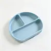 Plato para bebé, charola para comida de bebé, plato dividido de silicona tipo ventosa para autoalimentación, vajilla infantil, plato anticaídas