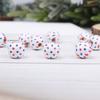 Globo Día de la Independencia Cuentas de Madera Estrella de Cinco Puntas Fuegos Artificiales Cuentas de Madera Cuerda de Cáñamo Borla Cuentas de Madera Cuerda DIY Accesorios para Bolígrafos