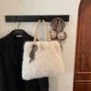 Moda Otoñal 2025 Transfronteriza Bolso Peludo Bolso de Hombro de Peluche Bolso de Axila Peludo Bolso Tote de Gama Alta