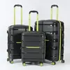 Set de equipaje PP transfronterizo en stock con ruedas universales silenciosas, maleta de trolley 20/24/ 28 pulgadas set de equipaje de tres piezas