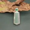 Collar Colgante Sencillo de Jadeíta Birmana Natural Grado A con Plata de Ley, Diseño de Nicho, Estilos Diversos, Único en su Tipo 9179