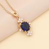 Cross-border novo multi-colorido semi-precioso pedra colar de diamante completo personalidade feminina moda INS colar clavícula corrente N818