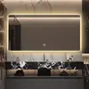 Fábrica Qualquer Tamanho LED Maquiagem Espelho Inteligente Simples Banheiro Montado na Parede Lavatório Espelho Quadrado Luminoso com Remoção de Luz