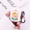 Funda protectora para Airpods 1/2 generación de oso para auriculares Apple Pro3 generación, carcasa transparente flexible con pegamento, linda carcasa de TPU.