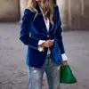 Nuevo Producto Otoño/Invierno 2026 Sitio Independiente de Amazon eBay Estilo Europeo y Americano Elegante Blazer de Terciopelo Ajustado