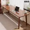 Escritorio de madera maciza pequeño apartamento uso doméstico adulto mesa larga moderno minimalista estudiante estudio escritorio de escritura dormitorio escritorio de computadora