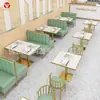 Rede de restaurantes de hot pot e churrasco personalizados, cabines de ferro forjado, combinação de sofá e cadeiras com mesa, móveis comerciais de restaurante ocidental de luxo leve