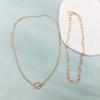 Europeu e americano Amazon Cross-border Bohemian Style Pclip Chain Clavícula Corrente Acessórios Feminino Simples Multi-camadas Ot Fivela Colar