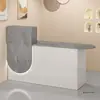 Mostrador de bar, mostrador de caja, mostrador pequeño y simple para tienda, supermercado, tienda de ropa, sensación de lujo ligero de alta gama, salón de belleza, mostrador de recepción de restaurante