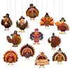 Nuevo Colgante de Pavo del Festival de la Cosecha de Otoño Decoración para Fiesta de Acción de Gracias de Otoño Colgante de Techo de Pavo