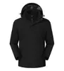 Chaqueta tres en uno con logo personalizado impresa para otoño e invierno, ropa de trabajo corporativa, chaqueta exterior para grupo, abrigo de trabajo al por mayor