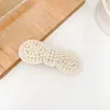 Presilha de cabelo de pérola estilo coreano para meninas, simples e estilosa, alto valor estético, adequada para uso diário, presilha lateral para franja e cabelos soltos, acessório de cabelo de presilha lateral de uma linha