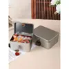 Caja pequeña cerrada caja de almacenamiento caja de hierro alcancía pequeña caja con contraseña joyero caja de bloqueo para teléfono móvil alcancía caja fuerte