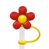 Nuevo Popote de Silicona con Forma de Flor Pequeña Transfronterizo Cubierta para Popote Tapón Antipolvo Hebilla Decorativa Personalizada Clip en Stock 8.10