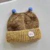 Gorro de Lana Grueso y Cálido de Otoño e Invierno para Niños, Gorro de Punto a Prueba de Viento de Felpa para Niños y Niñas, Gorro con Protección para los Oídos de Bloques de Color para Niñas