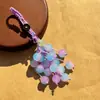 Llavero de Uvas Atractor de Fortuna con Nuevas Perlas de Uva Verde y Roja Estilo Chino de Verano