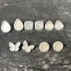Brincos de Prata Tarraxas Suportes Vazios Materiais DIY para Cravação Acessórios de Tarraxas para Bordado Antigo Suportes Vazios para Orelhas