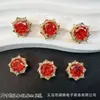 Pulsera Brazalete Collar Joyería de Copo de Nieve con Cierre de Cuentas DIY Corte Rosa Milenio Zirconia