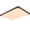 Lámpara de techo para sala de estar, estilo de mediados de siglo, veta de madera de nogal, mármol sintético, protectora para los ojos, espectro completo, luminaria para toda la casa, hierro nuevo
