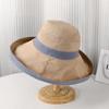 Sombrero de sol de ala ancha de color combinado de doble cara estilo japonés de verano sombrero de sol sombrero de pescador de primavera y otoño para damas coreano plegable