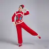 Shaanxi do Norte Étnico Novo Tradicional Tambor de Cintura Ansai Roupa de Tambor de Cintura Roupa Yangko Roupa de Tambor de Dança de Abertura Roupa de Performance
