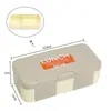 Lonchera rectangular compartimentada transfronteriza, lonchera de plástico apta para microondas, lonchera de grado alimenticio para estudiantes y trabajadores de oficina