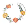 Gargantilla Floral Bordada en 3D para Mujer, Cadena de Cuello de Flores Coloridas Vintage Francesa de Moda, Joyería Decorativa