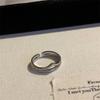Anillo Anillo de Estilo Ins plateado Geométrico Línea Irregular Hueco Apilado Anillo Anillo de Moda Combinable Anillo Abierto de Metal Anillo Anillo