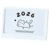 Calendario Felino Curativo 2026 Modelo Nuevo Adorno de Escritorio Oficina Planificador Mensual Calendario Anual Creativo