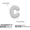 Collar Colgante Misterioso y Lujoso con Circonitas Incrustadas y 26 Letras Inglesas, Acero Inoxidable Chapado en Oro de 18k, Collar de Joyería para Mujer