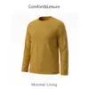 Camiseta base de manga larga a rayas para niños para primavera y otoño, camiseta interior unisex de cuello redondo, top suave y elástico para niños pequeños