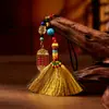 Colgante cultural de bendición de templo taoísta: La escoba dorada trae buena fortuna, barre la pobreza, es auspiciosa para la inauguración de una casa y la apertura de un negocio, elimina la mala suerte y atrae la riqueza