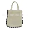 2021ins Bolsa Tricô Coreana Simples Bolsa de Ombro Vazada Casual Elegante Bolsa Transversal Bolsa de Lã Retro