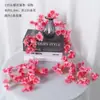 Colgante de Pared de Ratán de Flor de Cerezo Artificial Flor Falsa de Ratán Conducto de Aire Acondicionado Techo Interior Decoración de Boda Ratán de Flor de Cerezo Artificial