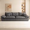 Sofá italiano minimalista de tela con tecnología moderna, sencillo, ligero y de lujo, para sala de estar, apartamento pequeño, sofá recto de tres plazas.