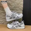 Couro Genuíno Malha Respirável Solado Grosso Sapatos Forrest Gump Femininos 2026 Outono Novo Versátil Leve Casual Esportivo Sapatos de Treino Alemães