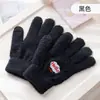 Luvas de Lã Quentes à Prova de Frio de Inverno com Tela Sensível ao Toque, Tricotadas com Desenho Animado Fofo Bordado de Rosto Sorridente, Luvas Sem Dedos Amigáveis à Pele com Tela Sensível ao Toque