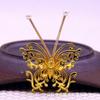 60789 Joyería de Estilo Antiguo DIY Cobre Goteo de Aceite Hecho a Mano Horquilla Corona para el Cabello Material Accesorios 33*40mm Mariposa con Esmalte Verde